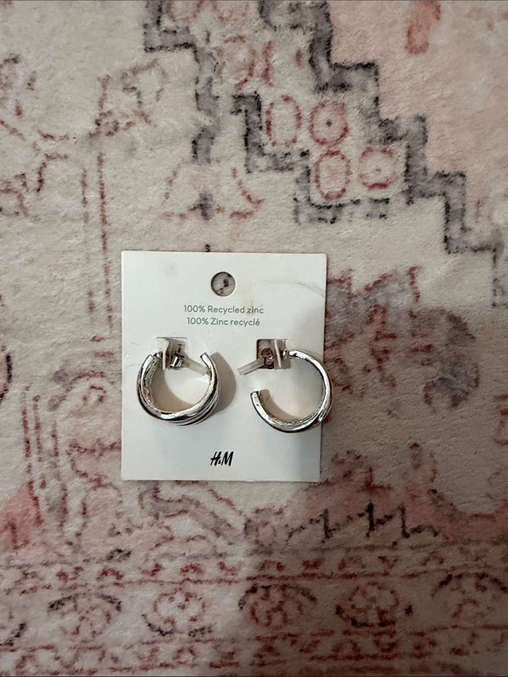 H&M Shiny Silver Thick Hoop Earrings